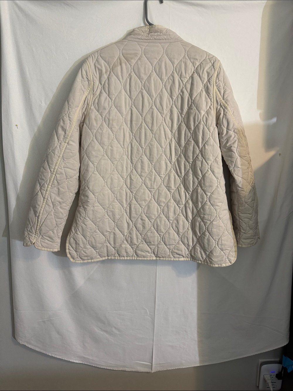 Garnet Hill Quilted Jacket in Cream - Picture 3 of 9